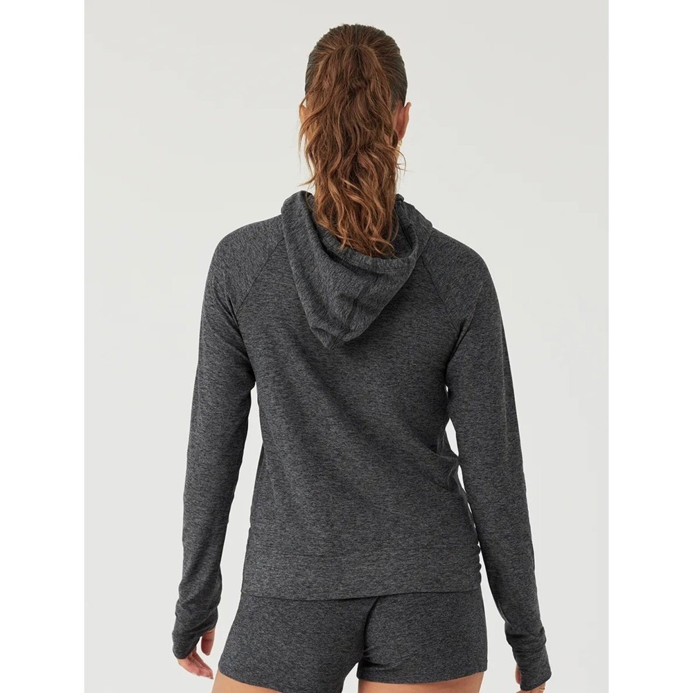 Outdoor Voices Athletic Hoodie Top Thumb‎ Hole Activewear Running Workout Gray - Picture 2 of 11